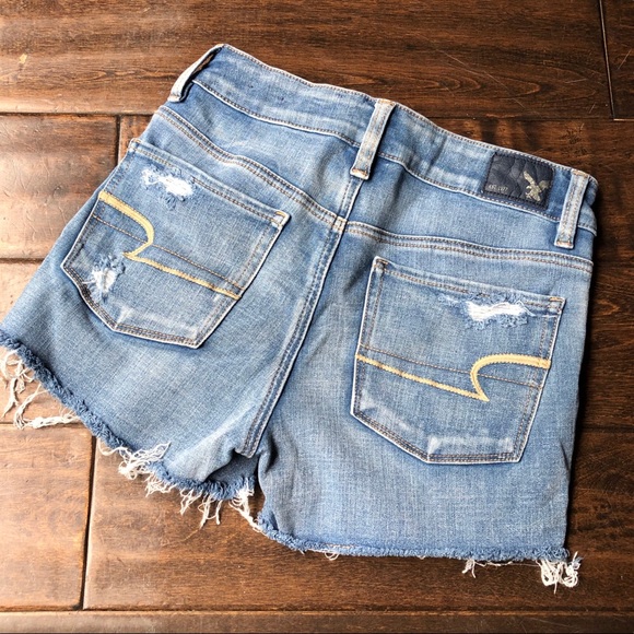 American Eagle Destroyed Hi-Rise Shorties - Picture 6 of 8